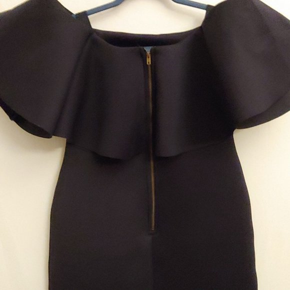 Giani Bini flounce ruffle off shoulder black dress Size large - Picture 15 of 16